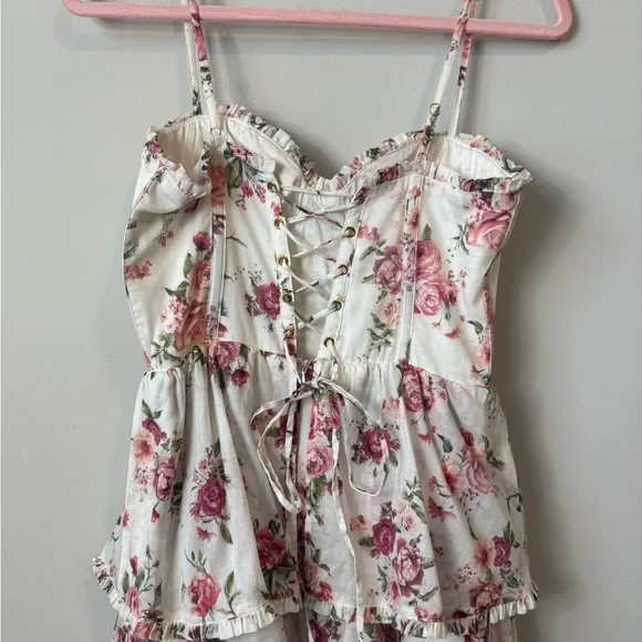 Altar'd State Pink Floral Tiered Maxi Dress size small - Picture 5 of 12